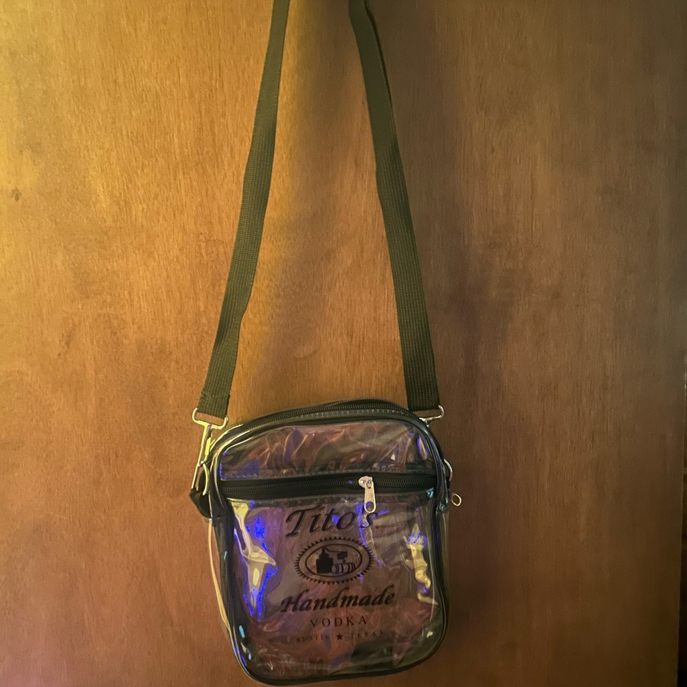 NWOT Clear Crossbody Bag with Zipper Closure